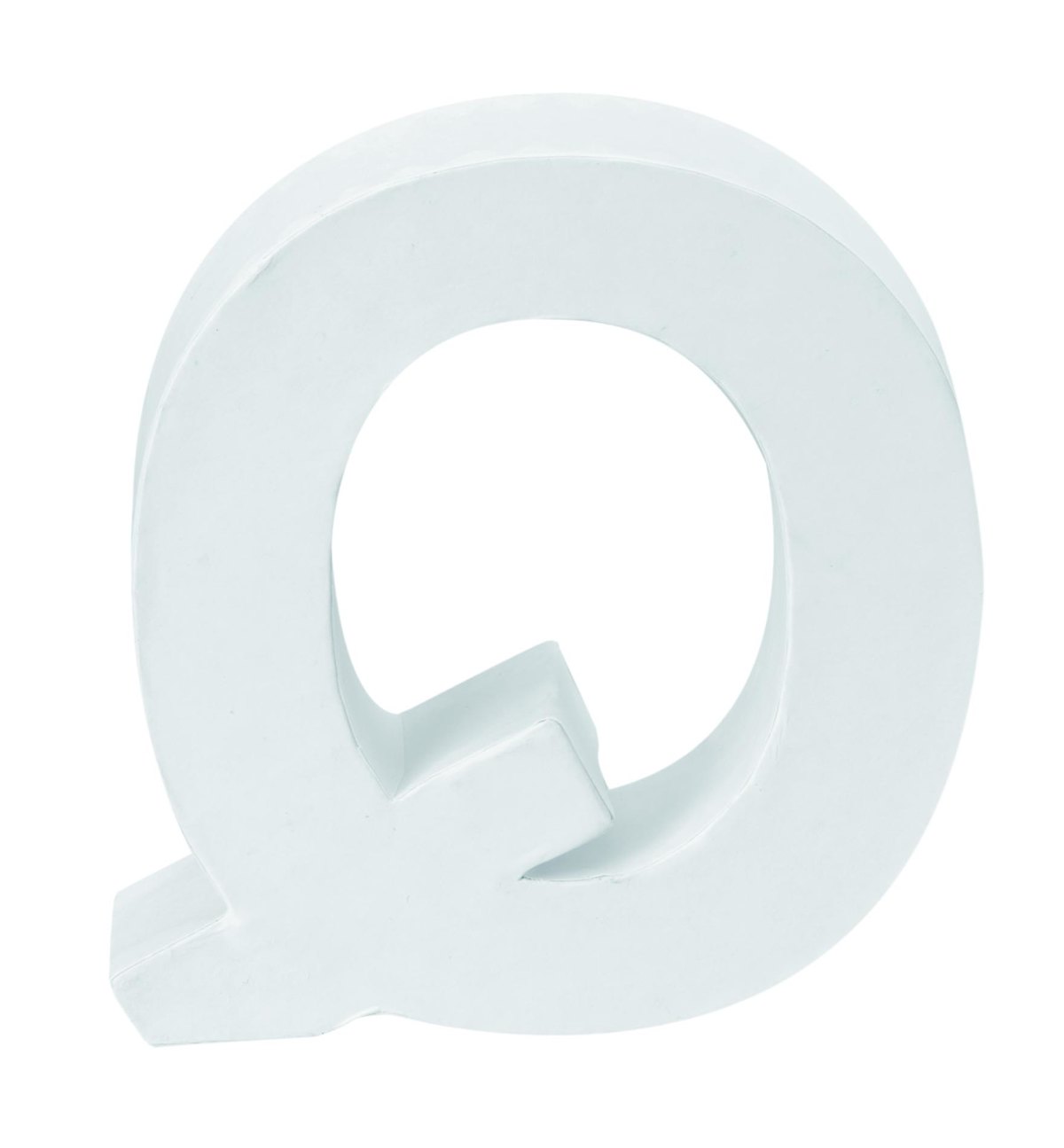 Papp-Buchstaben Q 10x3,5cm